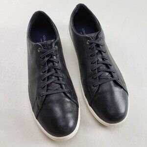 Cole Haan Grand Crosscourt II Shoe Mens 13 Black Leather Lace Up Casual Sneaker